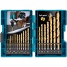 JUEGO DE BROCAS HSS-TIN 18 PZAS.PARA METAL MAKITA D-70471