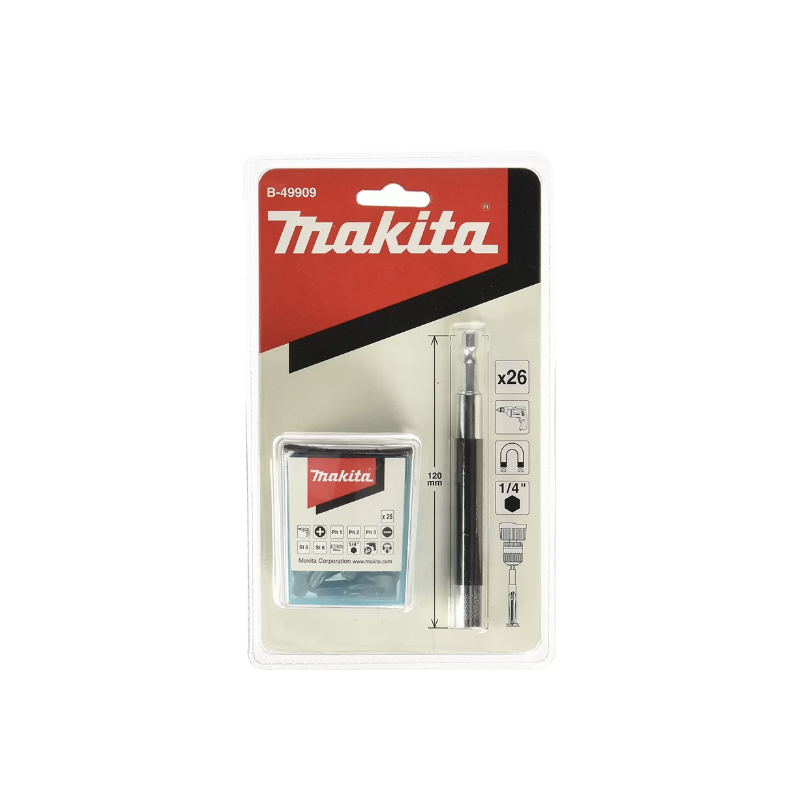 JUEGO DE GUIA 120M P/TORNILLOS Y PUNTAS X 25 PZS. MAKITA B-49909