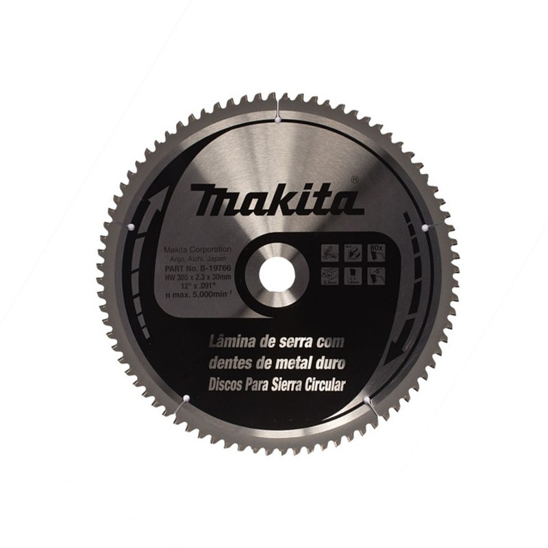 DISCO SIERRA CIRCULAR P/CORTE ALUMINIO 12"  X 80 DIENTES B19766