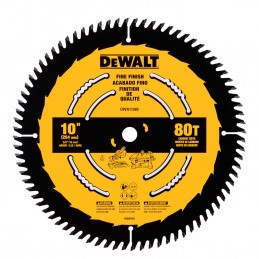 DISCO DE SIERRA DEWALT 10" 80 DIENTES ACABADO FINO DWA11080