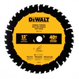 DISCO DE SIERRA DEWALT 12" 40 DIENTES USO GENERAL DWA11240