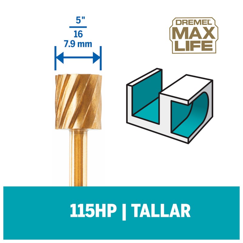 BROCA DE TALLADO DREMEL MAX LIFE 115HP 26150115HA