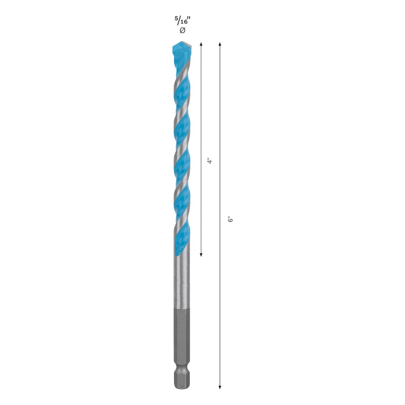 BROCA BOSCH EXPERT HEX-9 MULTICONSTRUCTION 5/16X4X6 2608901462
