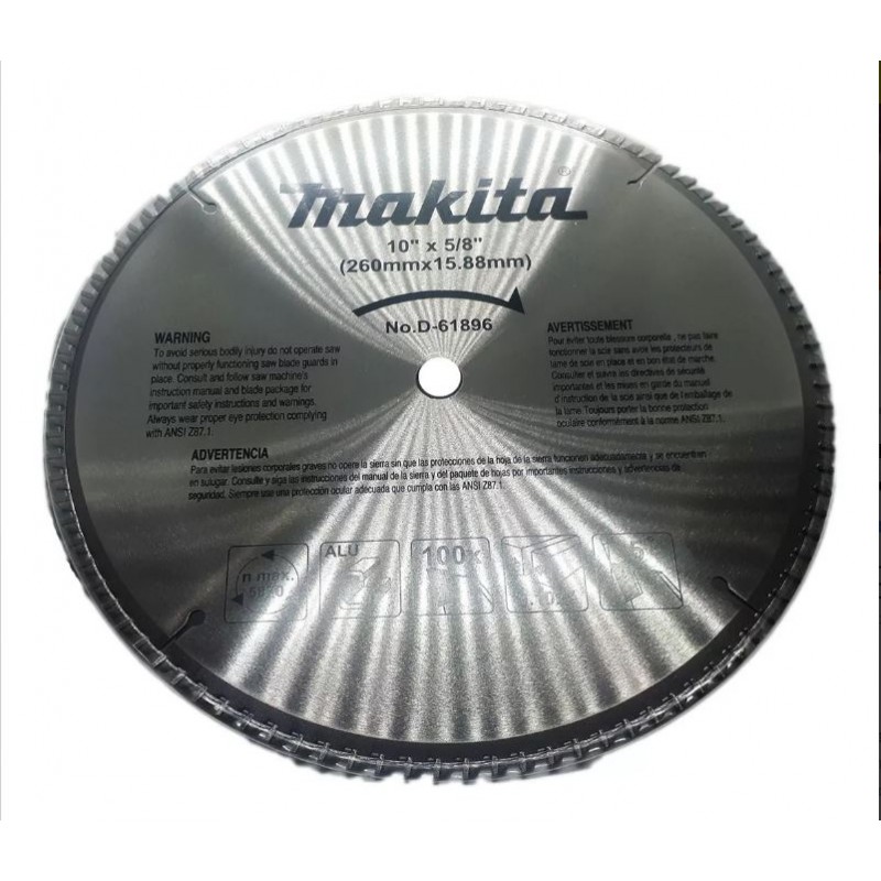 DISCO SIERRA P/ALUMINIO MAKITA 10 X 100 D61896