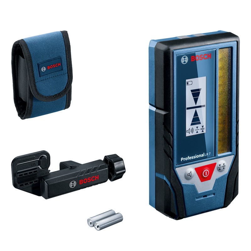 RECEPTOR PARA NIVEL BOSCH LR 7 SOPORTE Y BOLSA PROTECTORA