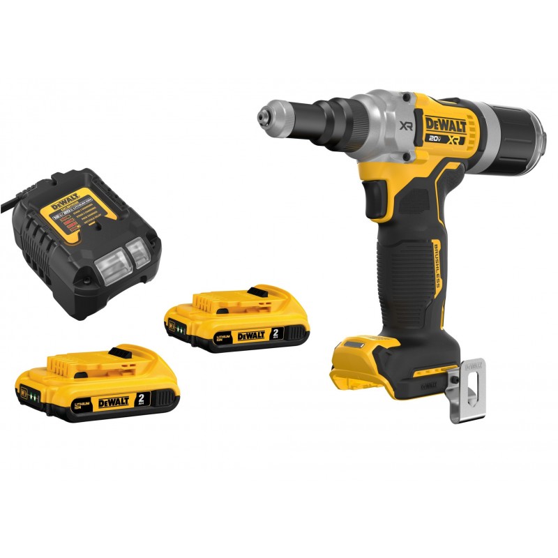 KIT DE REMACHADORA INALMABRICA 20V 1/4 DEWALT DCF414D2-B3