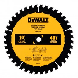 DISCO DE SIERRA DEWALT 10" 40 DIENTES USO GENERAL DWA11040