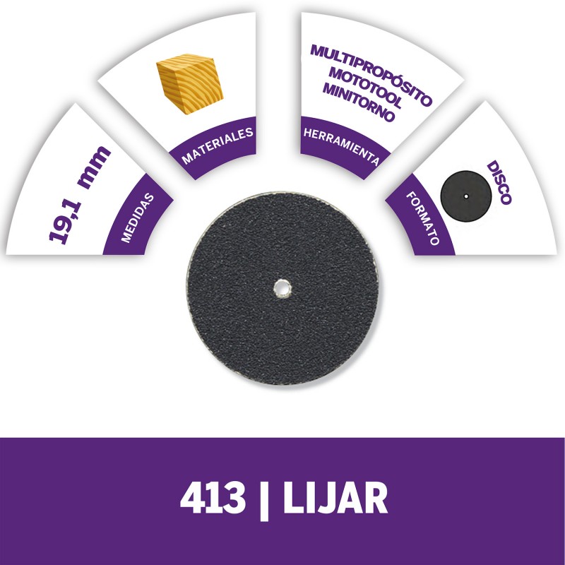 DISCO DE LIJAR PARA MOTOTOOL G.240 413 DREMEL 2615000413