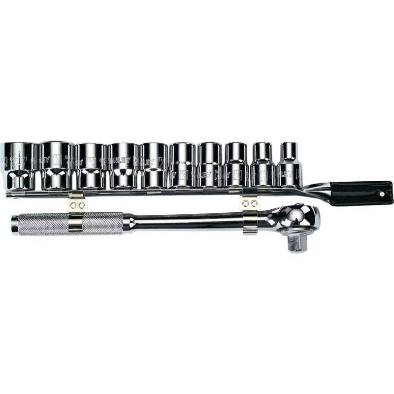 JUEGO DE COPAS PULGADAS RATCHET 1/2 11 PZS STANLEY 86-735