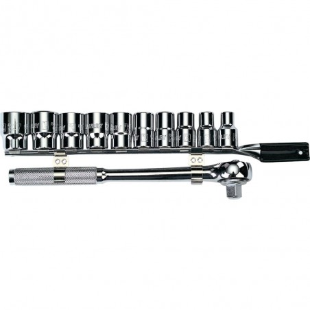 JUEGO DE COPAS PULGADAS RATCHET 1/2 11 PZS STANLEY 86-735