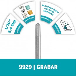 PUNTA DIAMANTE 9929 PARA GRABADOR DREMEL  2615009929