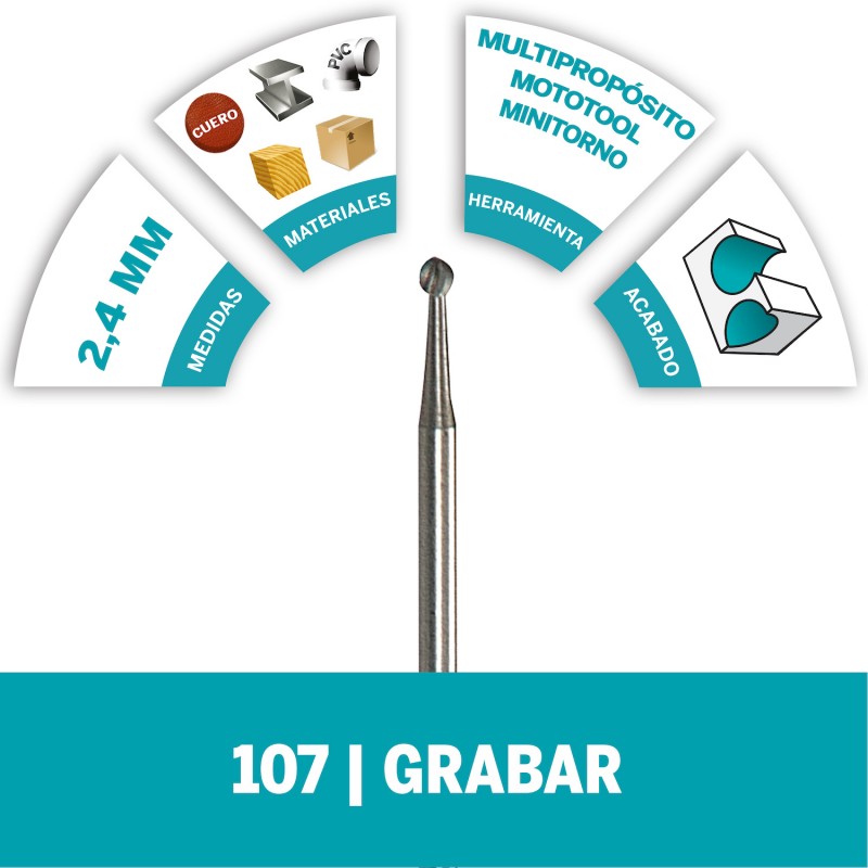 FRESA PARA GRABAR 3/32 PULG DREMEL  - 26150107AE