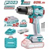 TALADRO INALAMBRICO TOTAL 1/2 20V BATERIA 47 PZS UTIDLI20602