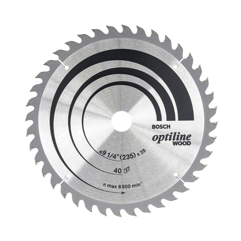 DISCO SIERRA 9 1/4"X40 DIENTES OPTILINE CORTE RAPIDO BOSCH