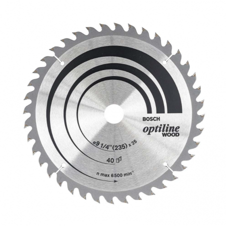 DISCO SIERRA 9 1/4"X40 DIENTES OPTILINE CORTE RAPIDO BOSCH