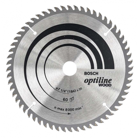 DISCO SIERRA MADERA CORTE LIMPIO 7 1/4 T 60 BOSCH 2608640854