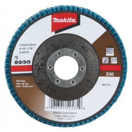 DISCO FLAP MAKITA ZIRCONIA STANDARD 4-1/2 GRANO Z40 D-63747