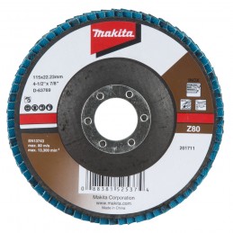 DISCO FLAP MAKITA ZIRCONIA STANDARD 4-1/2 GRANO Z80 D63769
