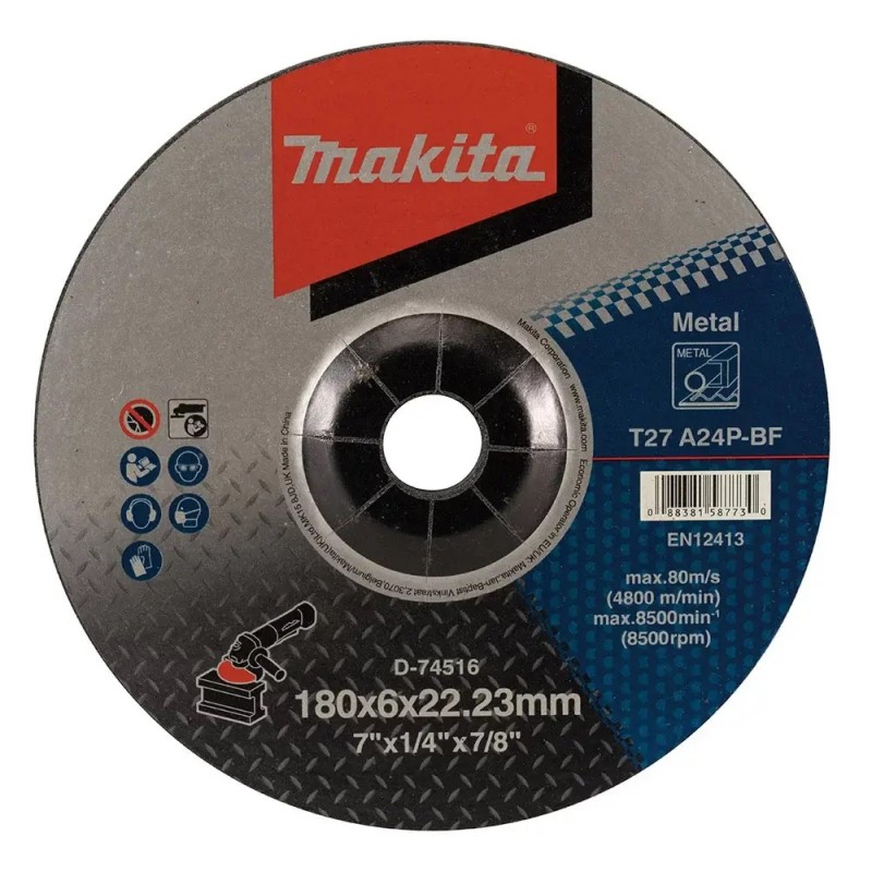 DISCO ABRASIVO MAKITA PARA PULIR METAL 7" A24P D-74516