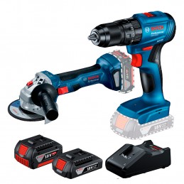 COMBO TALADRO Y PULIDORA BOSCH 18V 2 BATERÍAS GWS180+GSB185