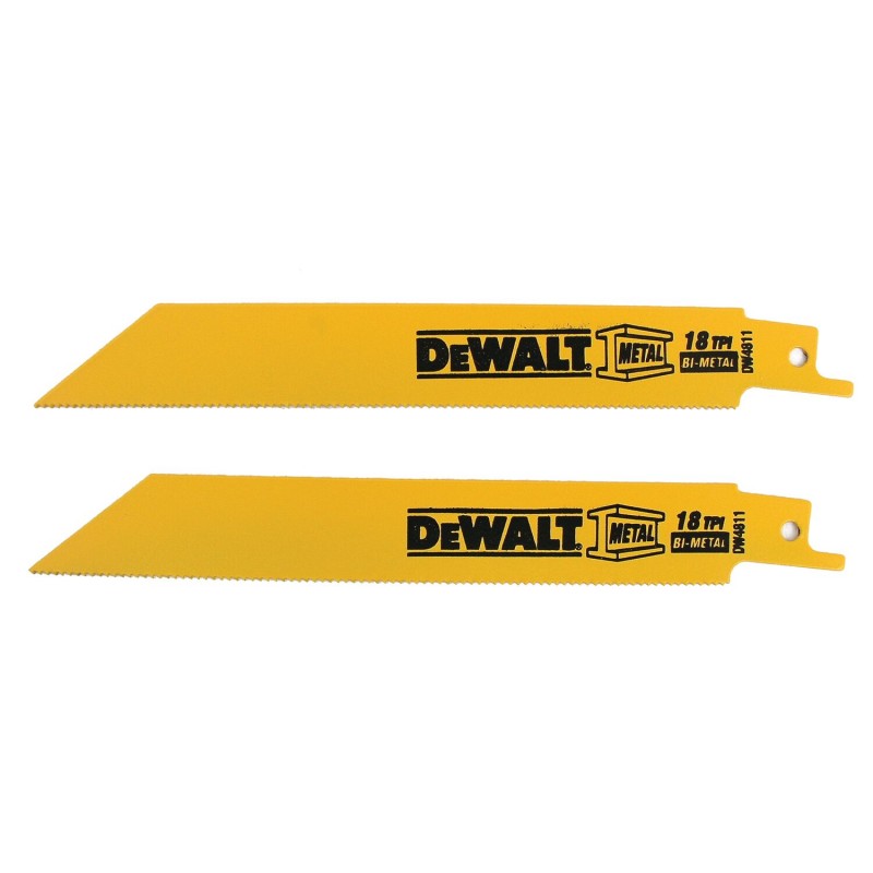 HOJA P/SIERRA SABLE DEWALT 6 PULG. 18 TPI X 2 UDS