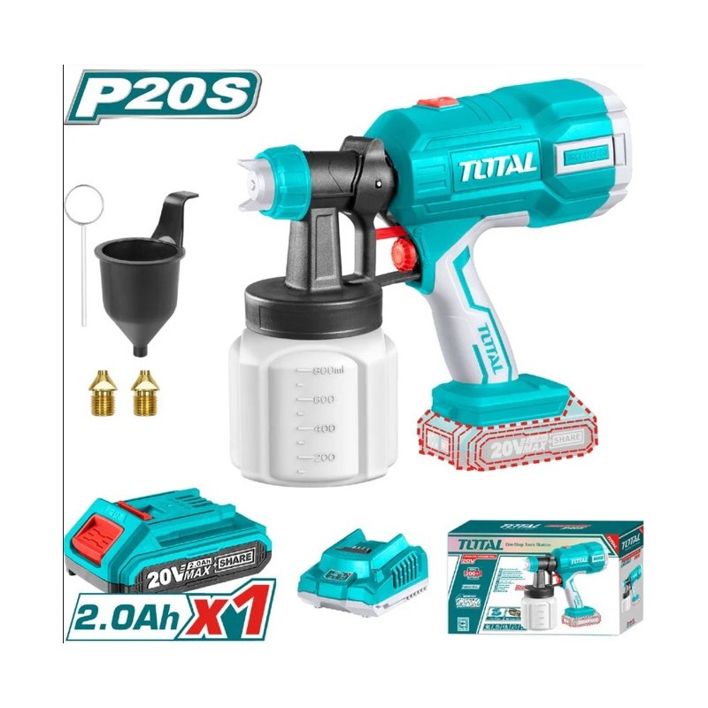 PISTOLA P/PINTAR TOTAL 20V INALAMBRICA UTSGLI20406