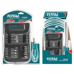 JGO DESTORNILLADOR Y RACHET X 18 PZS INTERCAMBIABLES TACSD30266