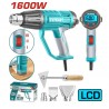 Pistola De Calor 1600W 50-600°C Pantalla LCD TOTAL UTB16056