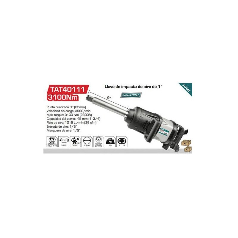 LLAVE DE IMPACTO NEUMATICA 1" TOTAL TAT40111