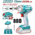 LLAVE DE IMPACTO Y ATORNILLADOR TOTAL 20V (1/2") 2 en 1UTIWLI20208