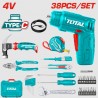 ATORNILLADOR INALAMBRICO 4V Y SET HERRAMIENTAS 37 PIEZAS