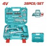 ATORNILLADOR INALAMBRICO 4V Y SET HERRAMIENTAS 37 PIEZAS