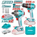 COMBO TOTAL TALADRO + ATORNILLADOR DE IMPACTO Y ACCES. UTCKLI20277