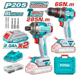 COMBO TOTAL TALADRO + ATORNILLADOR DE IMPACTO Y ACCES. UTCKLI20277