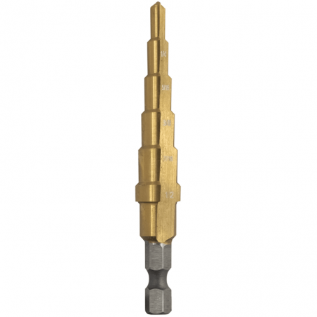 BROCA MAKITA HSS TITANIO ESCALONADA ZANCO B31027