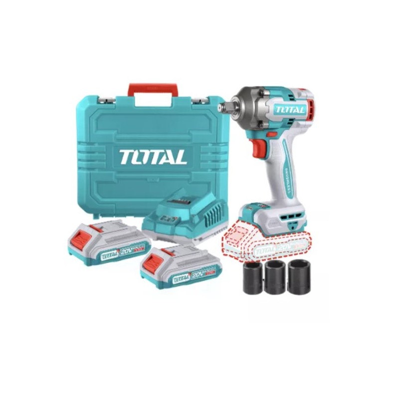 LLAVE DE IMPACTO INALAMBRICA 1/2 TOTAL 20V 400NM UTIWLI2040