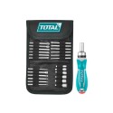 JGO DESTORNILLADOR Y RACHET X 18 PZS INTERCAMBIABLES TACSD30266