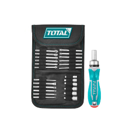 JGO DESTORNILLADOR Y RACHET X 18 PZS INTERCAMBIABLES TACSD30266