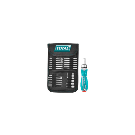 JGO DESTORNILLADOR Y RACHET X 18 PZS INTERCAMBIABLES TACSD30266