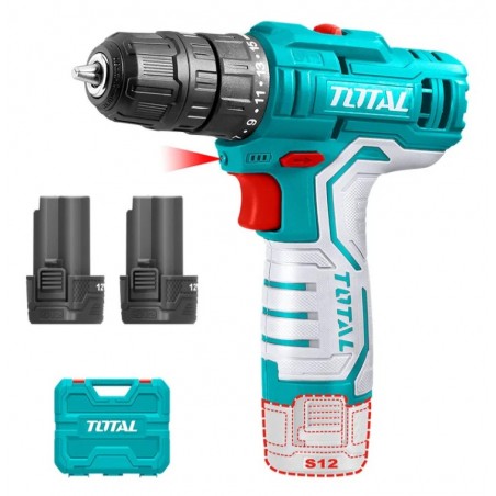 TALADRO INAL. 3/8 12V + 2 BAT 1.5 AH TOTAL TIDLI12202