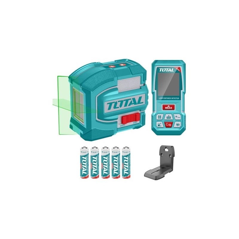 KIT NIVEL LASER 35MT+MEDIDOR DISTANCIA 60MT TOTAL TOSLL0401