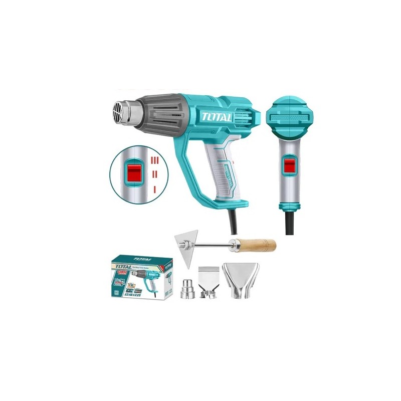 PISTOLA CALOR 1600W INCLUYE ACCESORIOS IND. TOTAL UTB16078