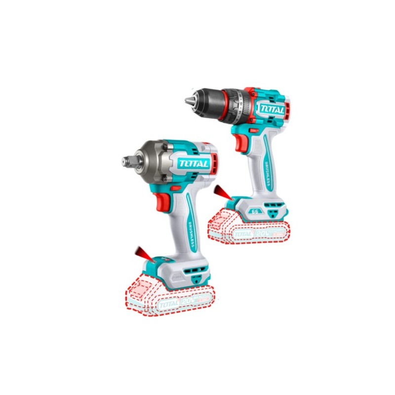 COMBO TOTAL TALADRO+LLAVE DE IMPACTO Y ACCES. UTCKLI20275