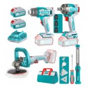 COMBO 4 EN 1 TOTAL LLAVE DE IMPACTO+POLICHADORA+PISTOLA CALOR+LINTERNA UTOSLI241182