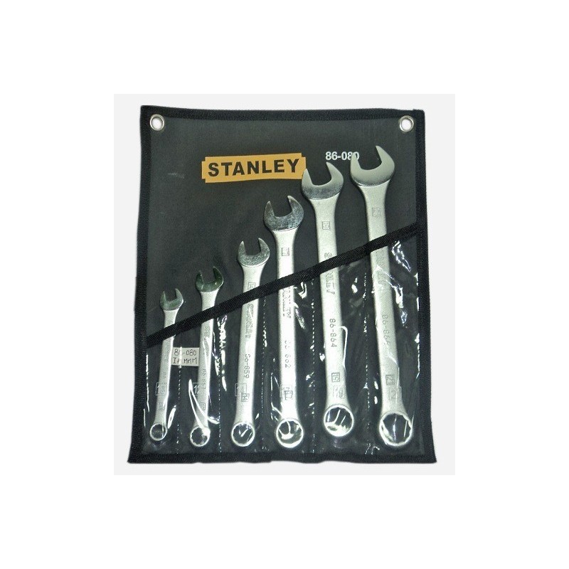 Juego de 6 Llaves Combinadas Métricas Stanley 86080
