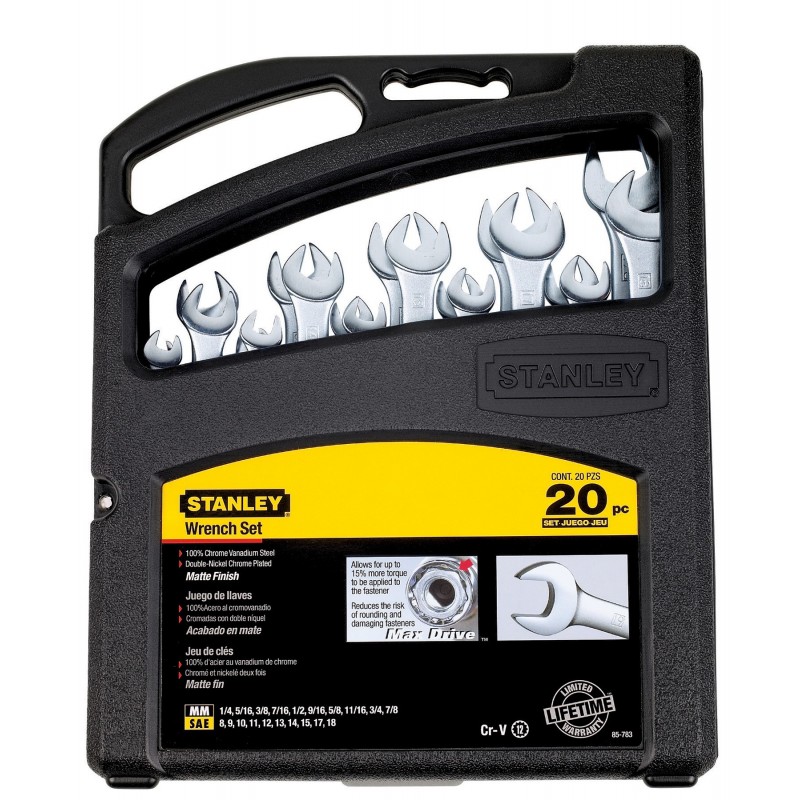 JUEGO DE 20 LLAVES STANLEY COMBINADAS  85783