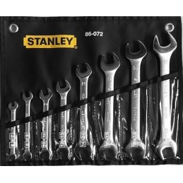 JUEGO DE 8 LLAVES DE BOCA MÉTRICAS STANLEY 86072