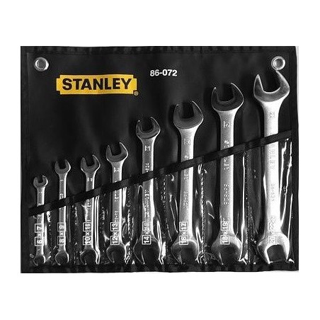 JUEGO DE 8 LLAVES DE BOCA MÉTRICAS STANLEY 86072