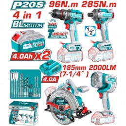 COMBO TOTAL TALADRO+ATORNILLADOR+SIERRA+LAMPARA UTOSLI241297