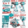 COMBO TOTAL TALADRO+ATORNILLADOR+SIERRA+LAMPARA UTOSLI241297